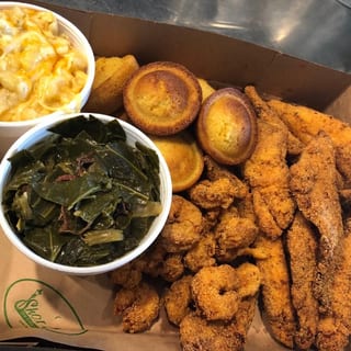 Box #6  (8pc Chix, 10pc Fish, & 12 Shrimp